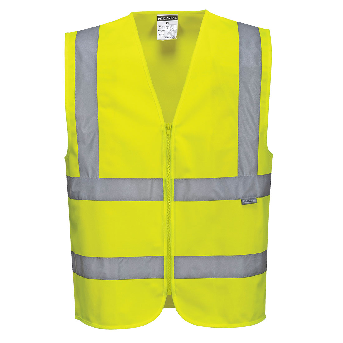 Veste haute visibilité zip jaune