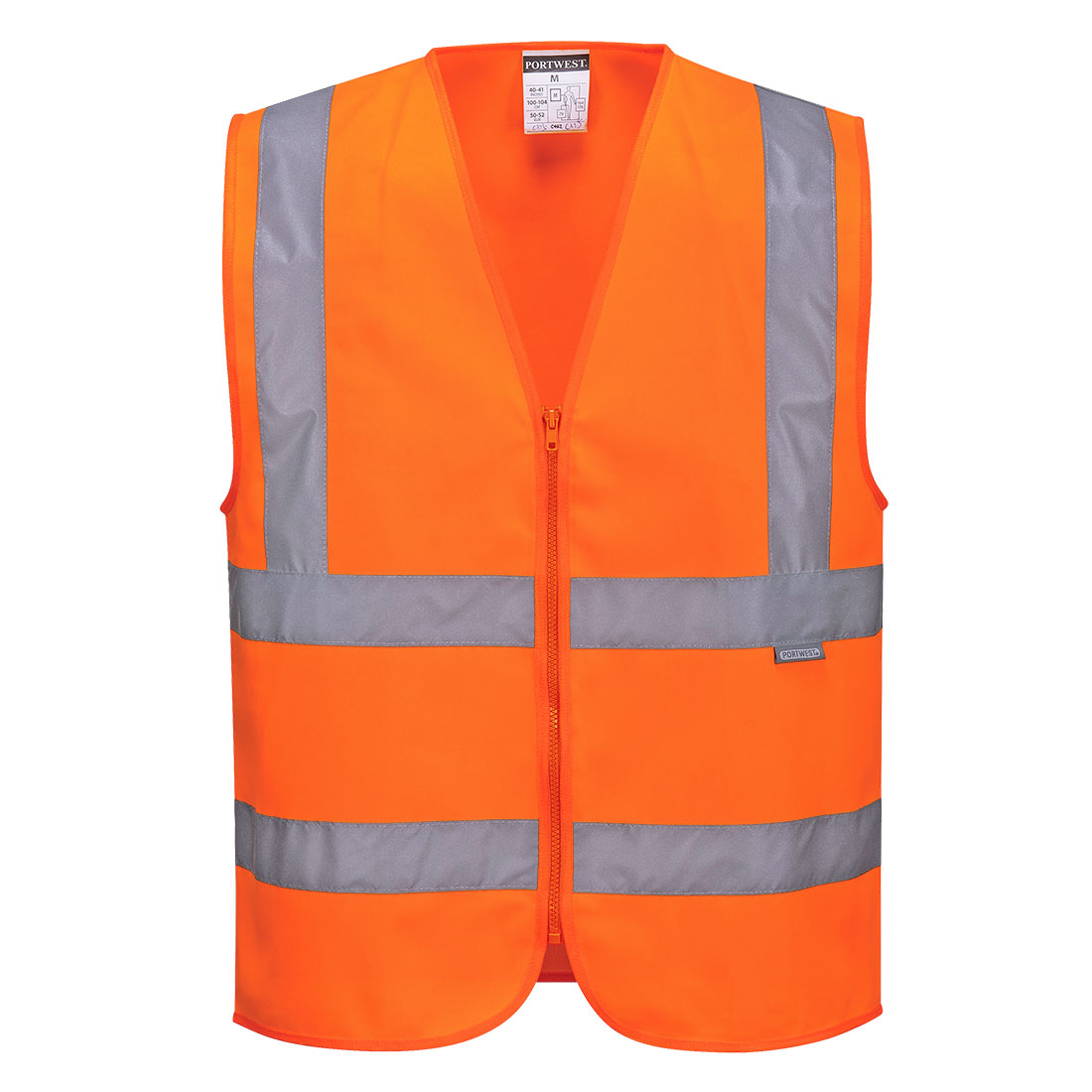 Veste haute visibilité Zip orange