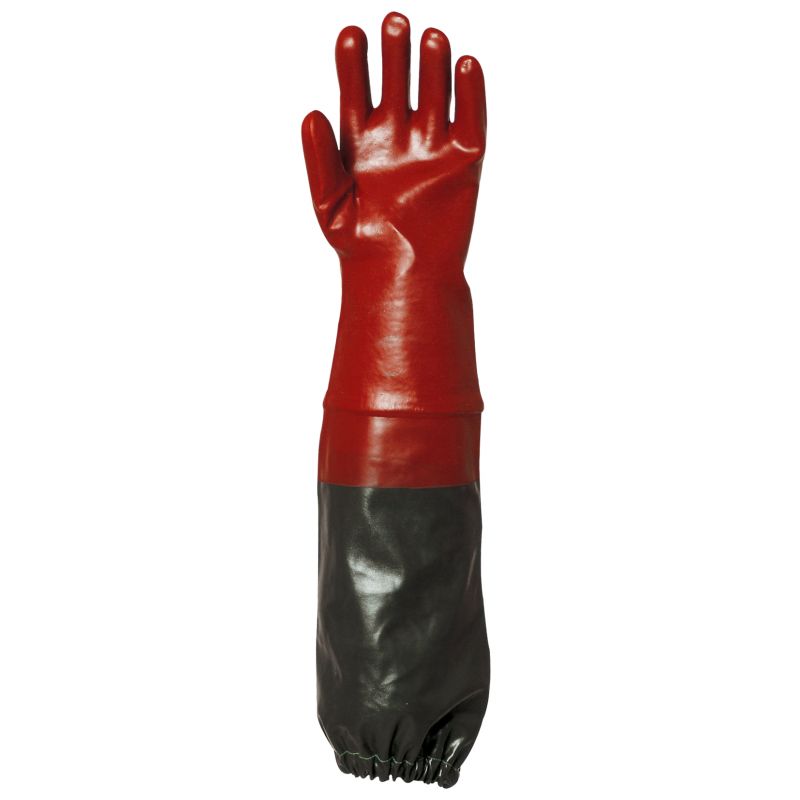 Gants PVC rouge enduit 65 cm Actifresh