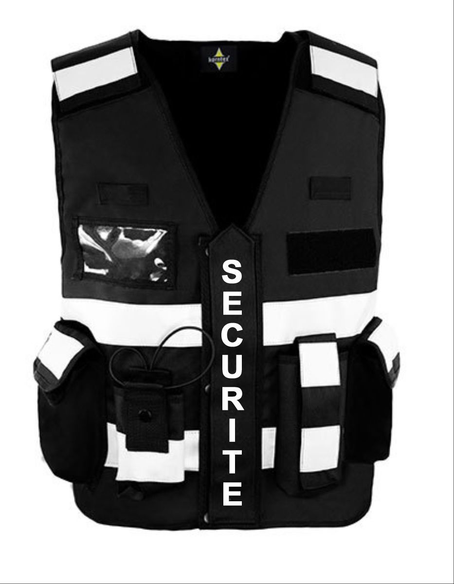 Gilet sécurité avec bande réfléchissante 